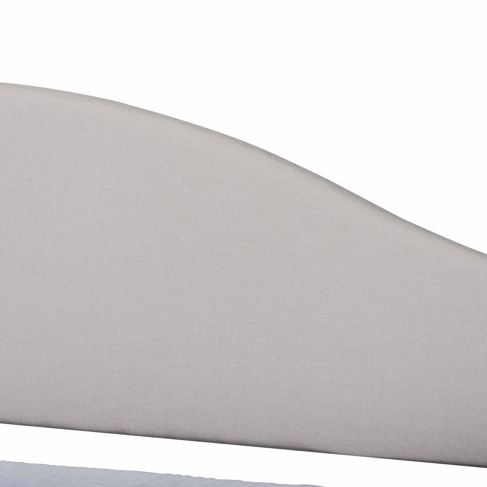 Beige Fabric Upholstered and Dark Brown Finished Wood Full Size Daybed. Picture 13