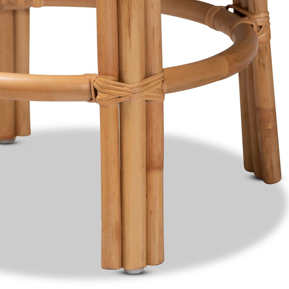 bali & pari Orchard Modern Bohemian Natural Brown Rattan Counter Stool. Picture 16