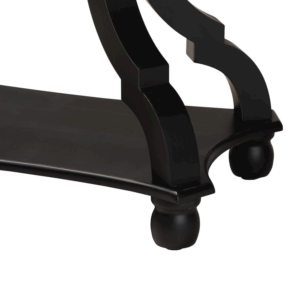 Baxton Studio Cianna Classic and Traditional Black Wood End Table. Picture 14