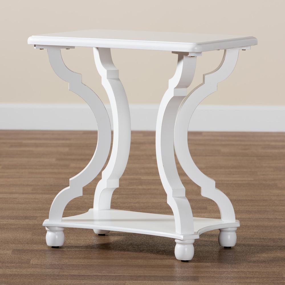 Baxton Studio Cianna Classic and Traditional White Wood End Table. Picture 17