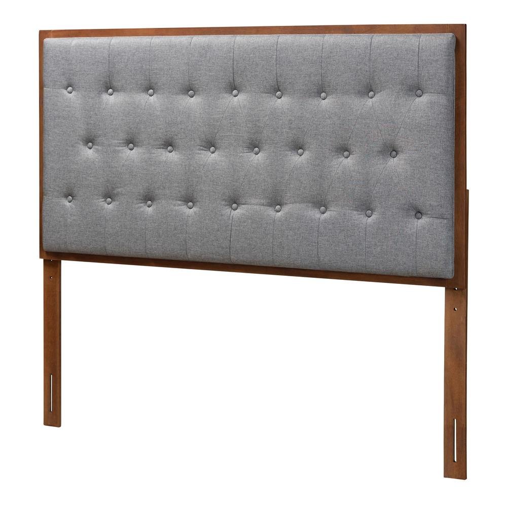 Walnut Brown Finished Wood King size Headboard. Picture 10