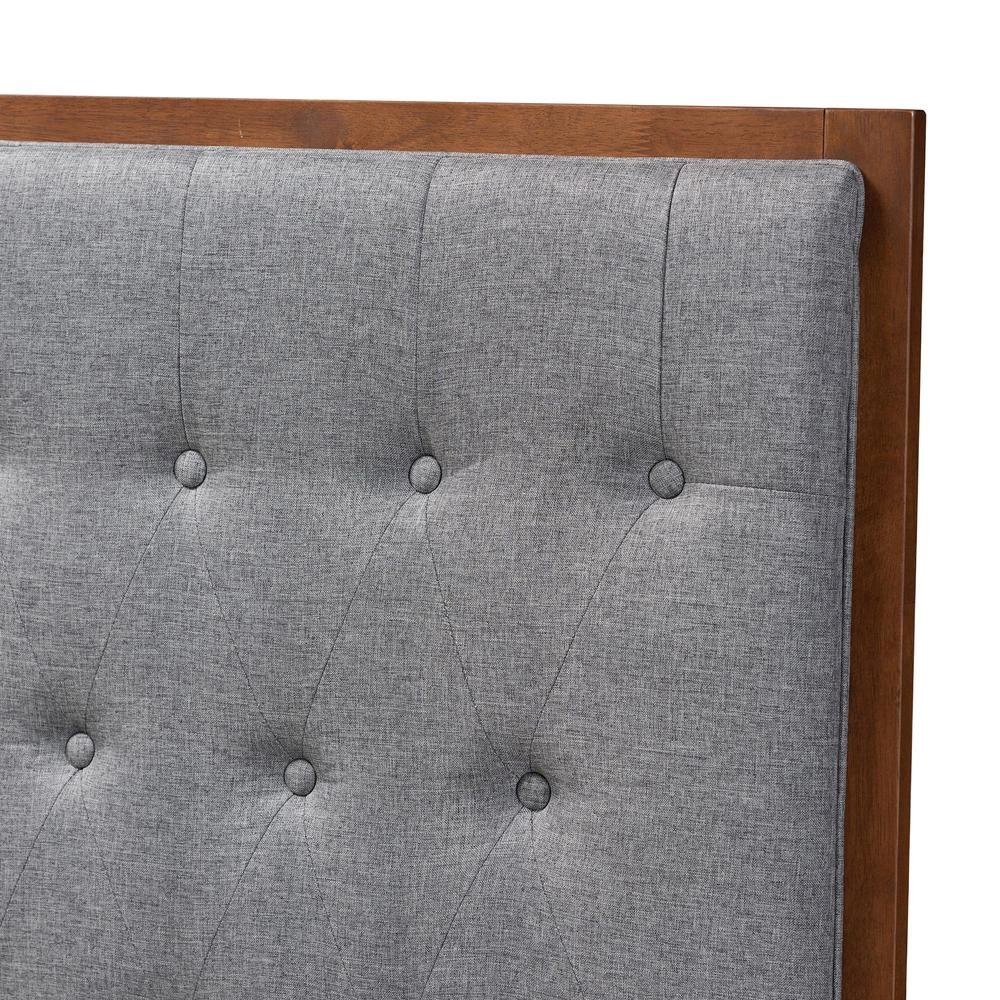 Walnut Brown Finished Wood King size Headboard. Picture 12