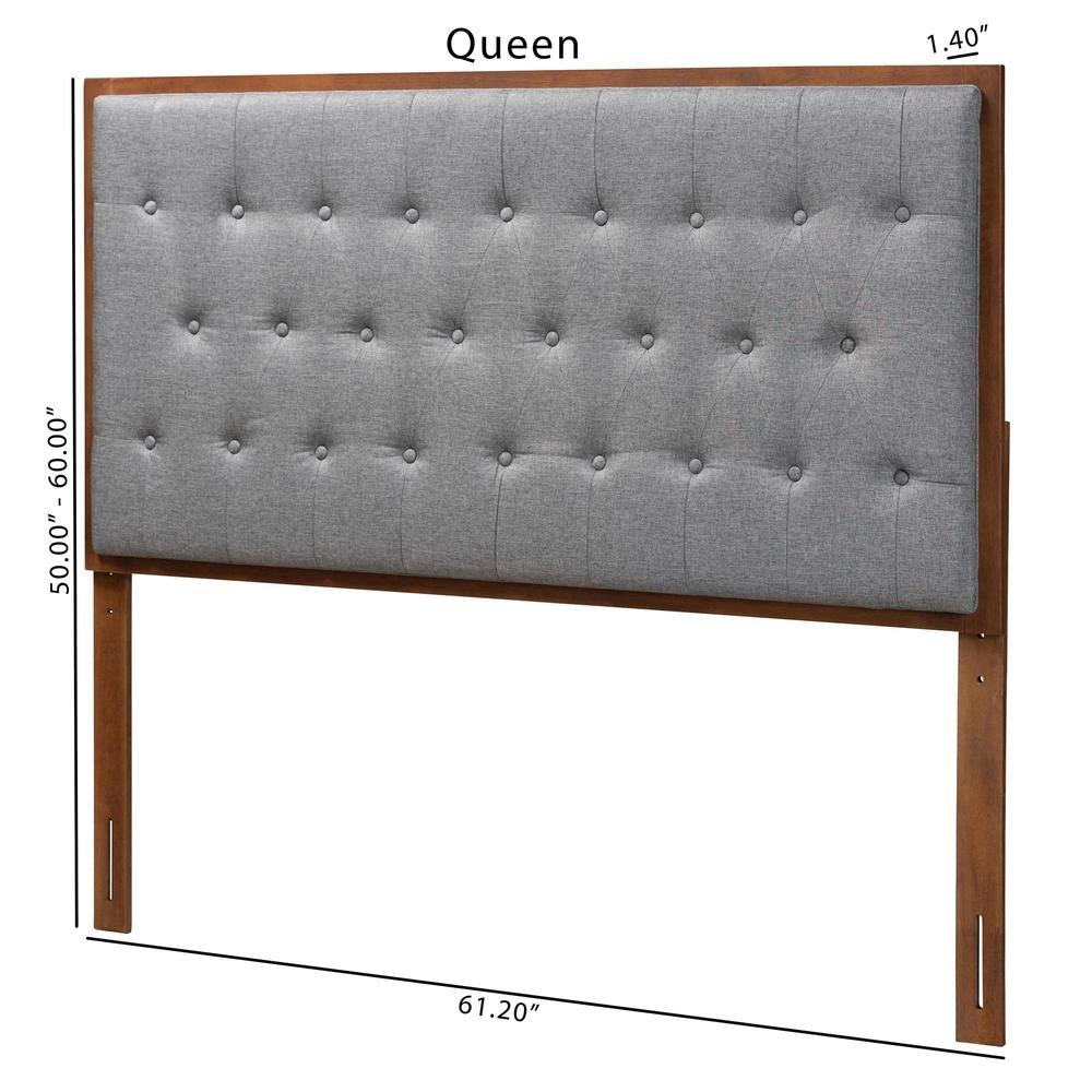 Walnut Brown Finished Wood King size Headboard. Picture 16