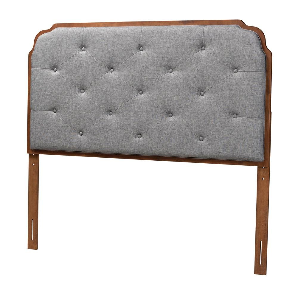 Walnut Brown Finished Wood King Size Headboard. Picture 10