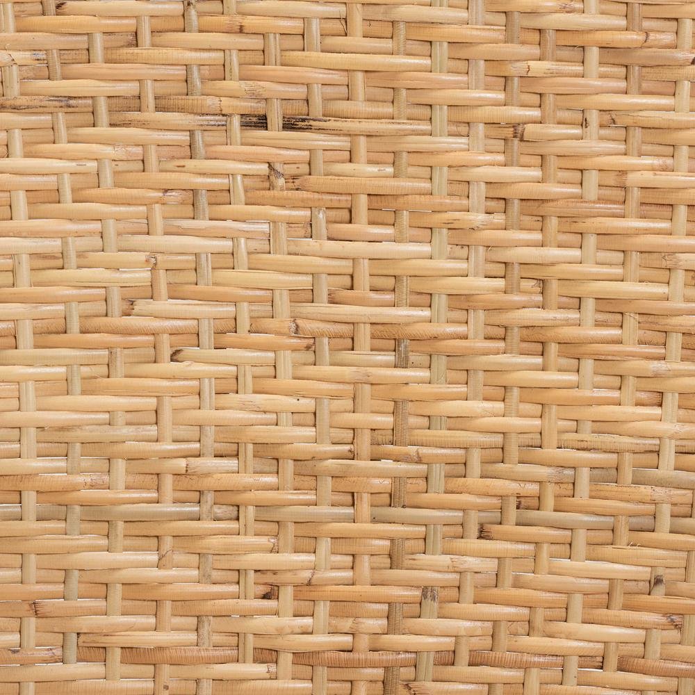bali & pari Genna Modern Bohemian Natural Brown Finished Rattan Dining Chair. Picture 17