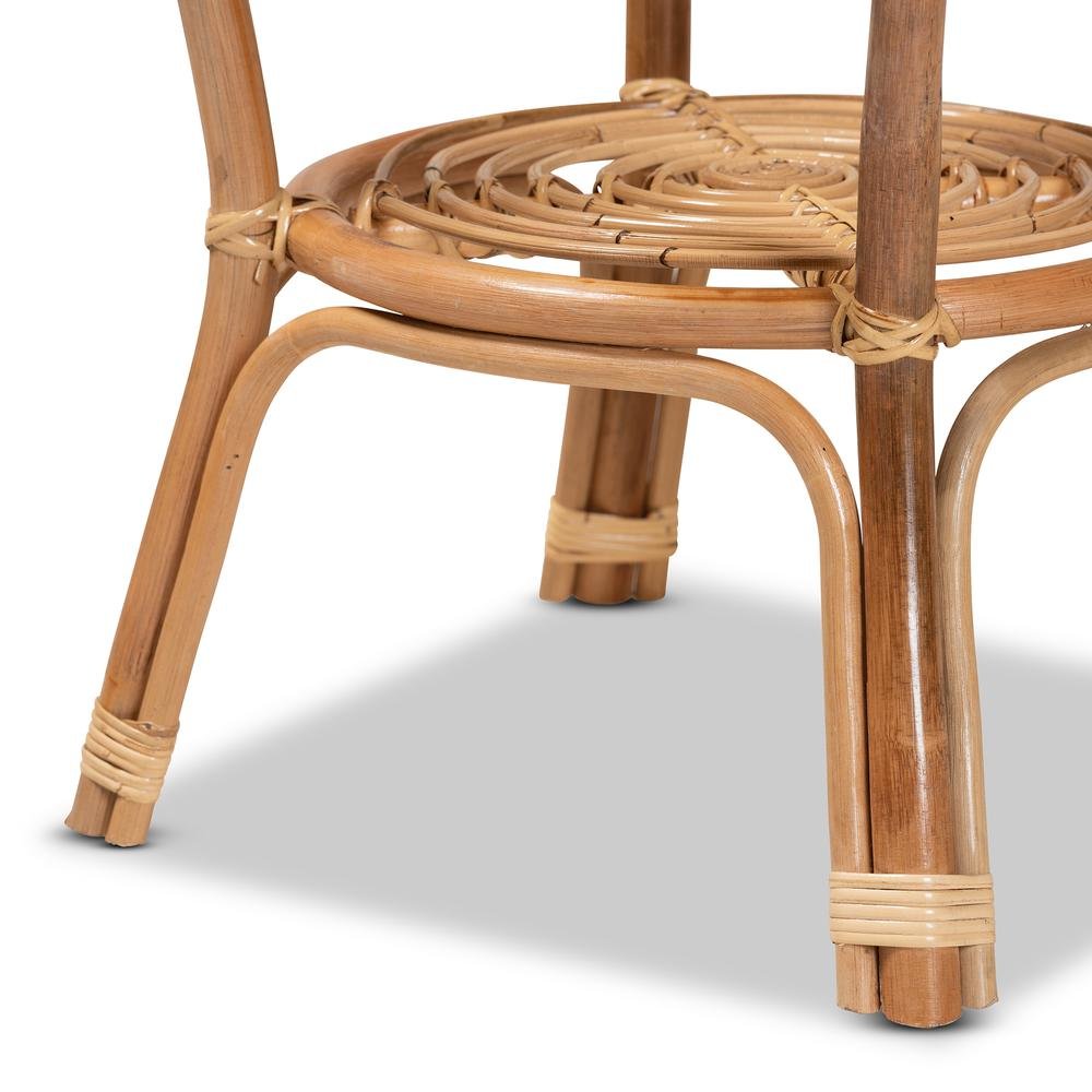 bali & pari Cariel Modern Bohemian Natural Brown Rattan Coffee Table. Picture 12
