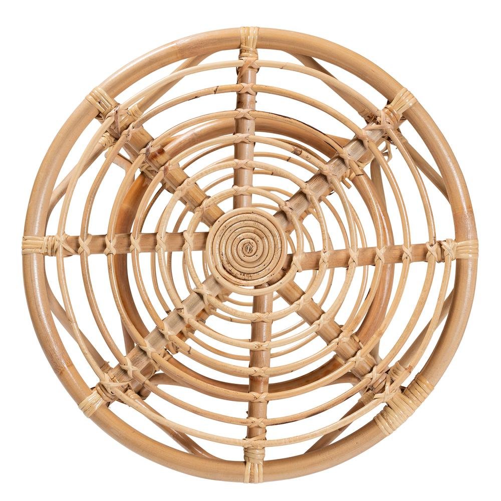 bali & pari Cariel Modern Bohemian Natural Brown Rattan Coffee Table. Picture 13