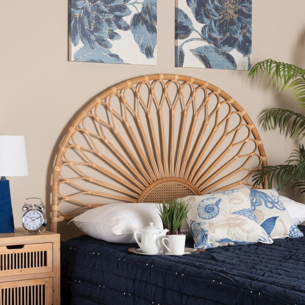 Bohemian Natural Rattan King Size Standalone Headboard. Picture 15