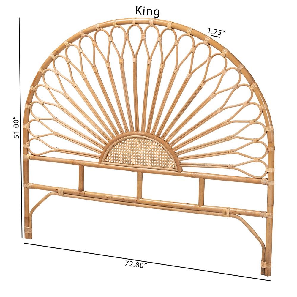 Bohemian Natural Rattan King Size Standalone Headboard. Picture 18