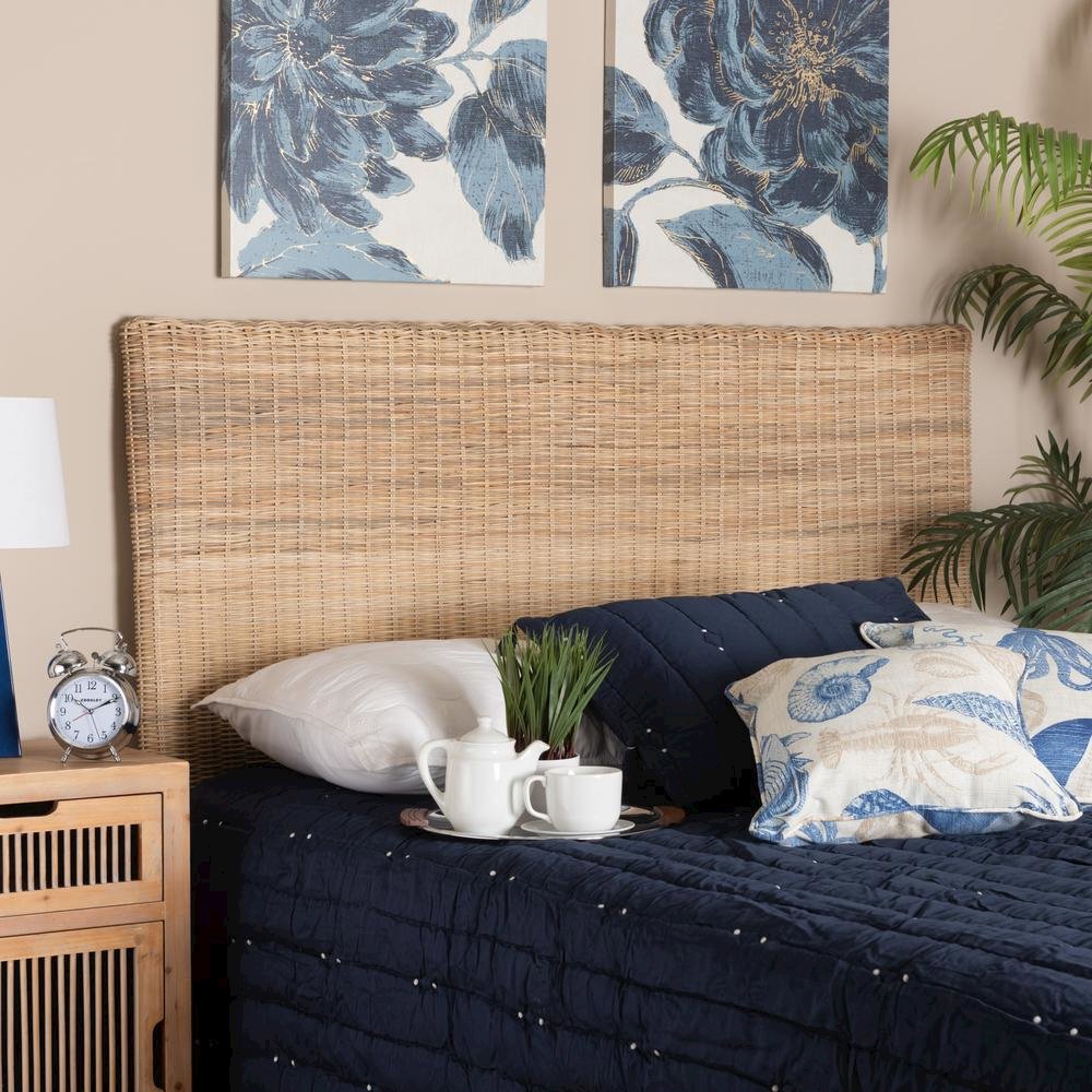 Bohemian Natural Rattan Queen Size Standalone Headboard. Picture 8