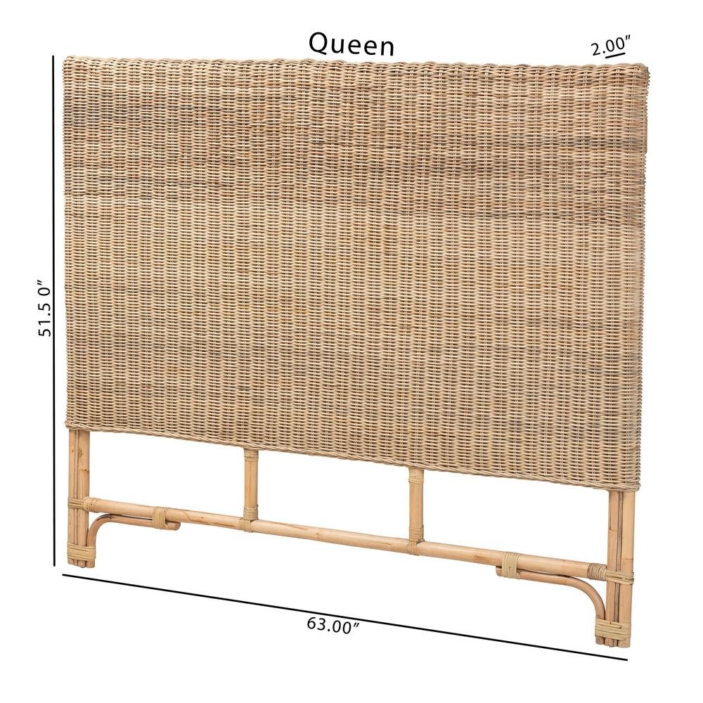 Bohemian Natural Rattan Queen Size Standalone Headboard. Picture 9
