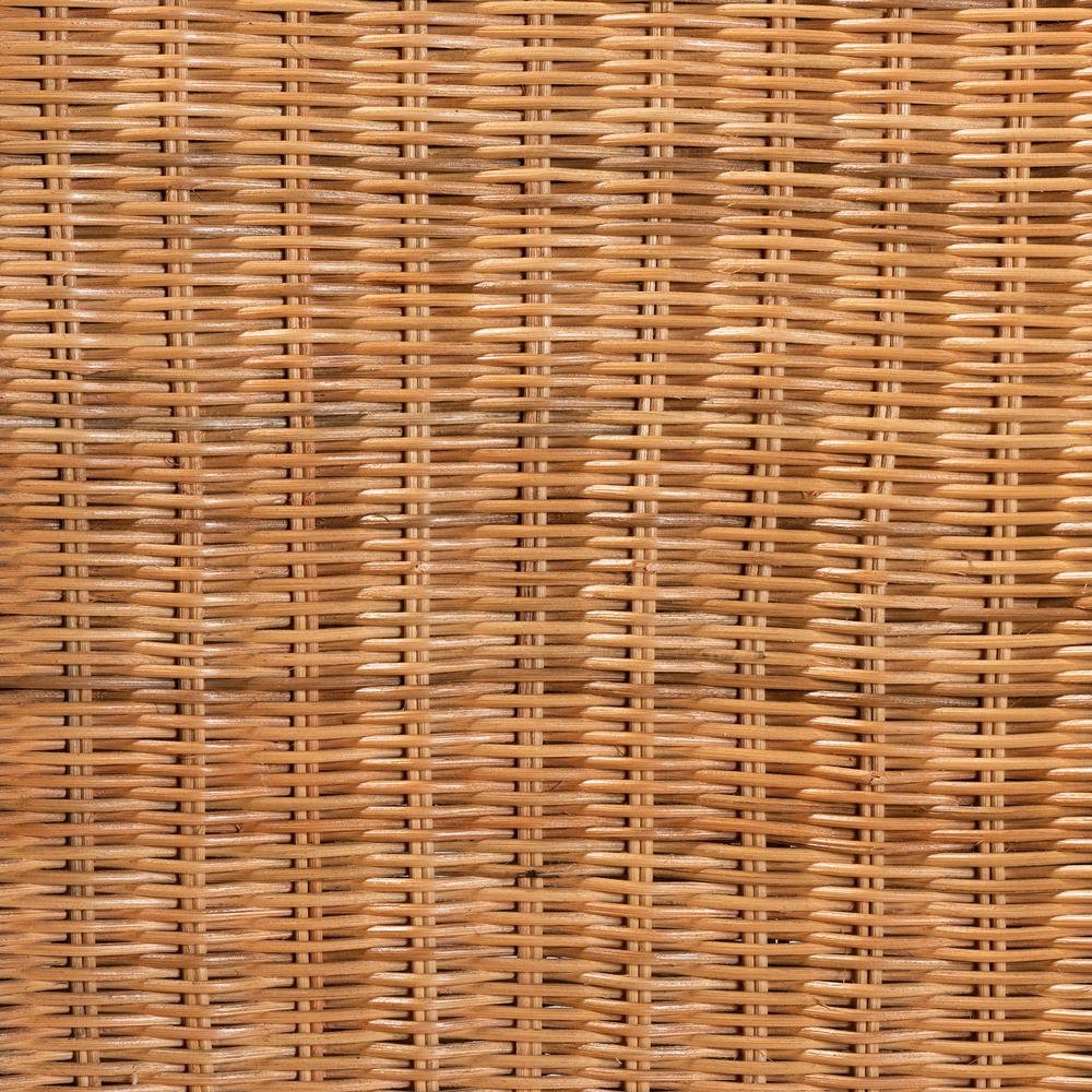 Bohemian Natural Rattan and Mahogany Wood Counter Stool. Picture 17