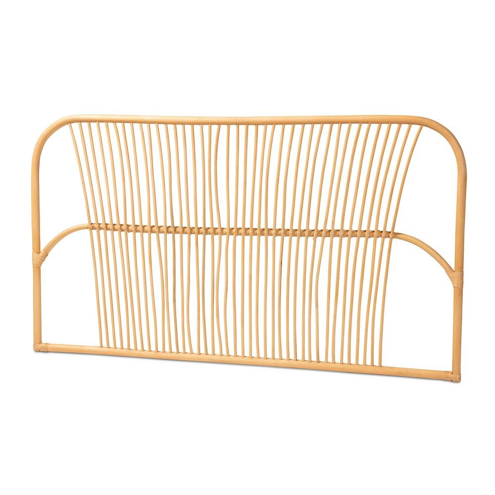 Bohemian Natural Brown Rattan Queen Size Wall-mount Headboard. Picture 8