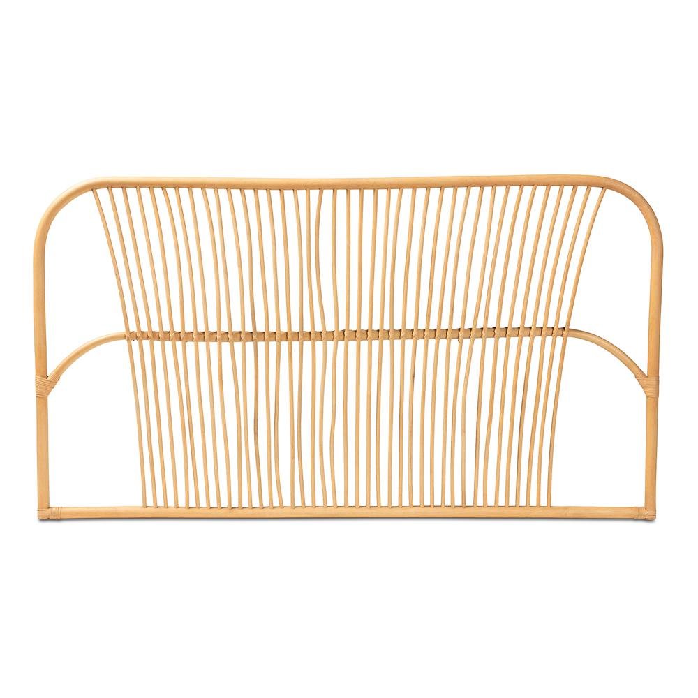 Bohemian Natural Brown Rattan Queen Size Wall-mount Headboard. Picture 9