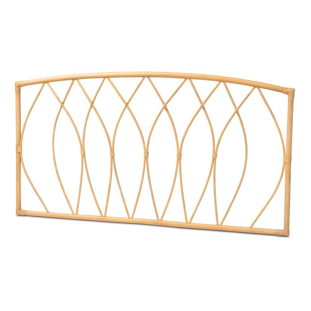 Bohemian Natural Brown Rattan Queen Size Wall-mount Headboard. Picture 8