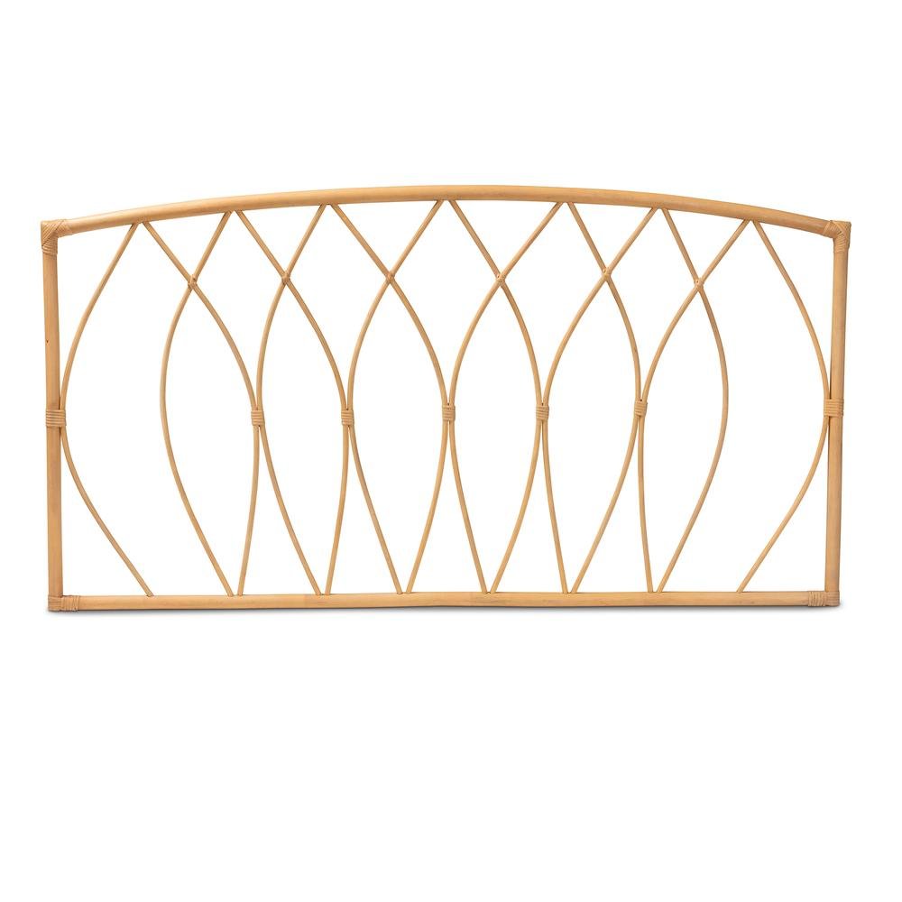 Bohemian Natural Brown Rattan Queen Size Wall-mount Headboard. Picture 9