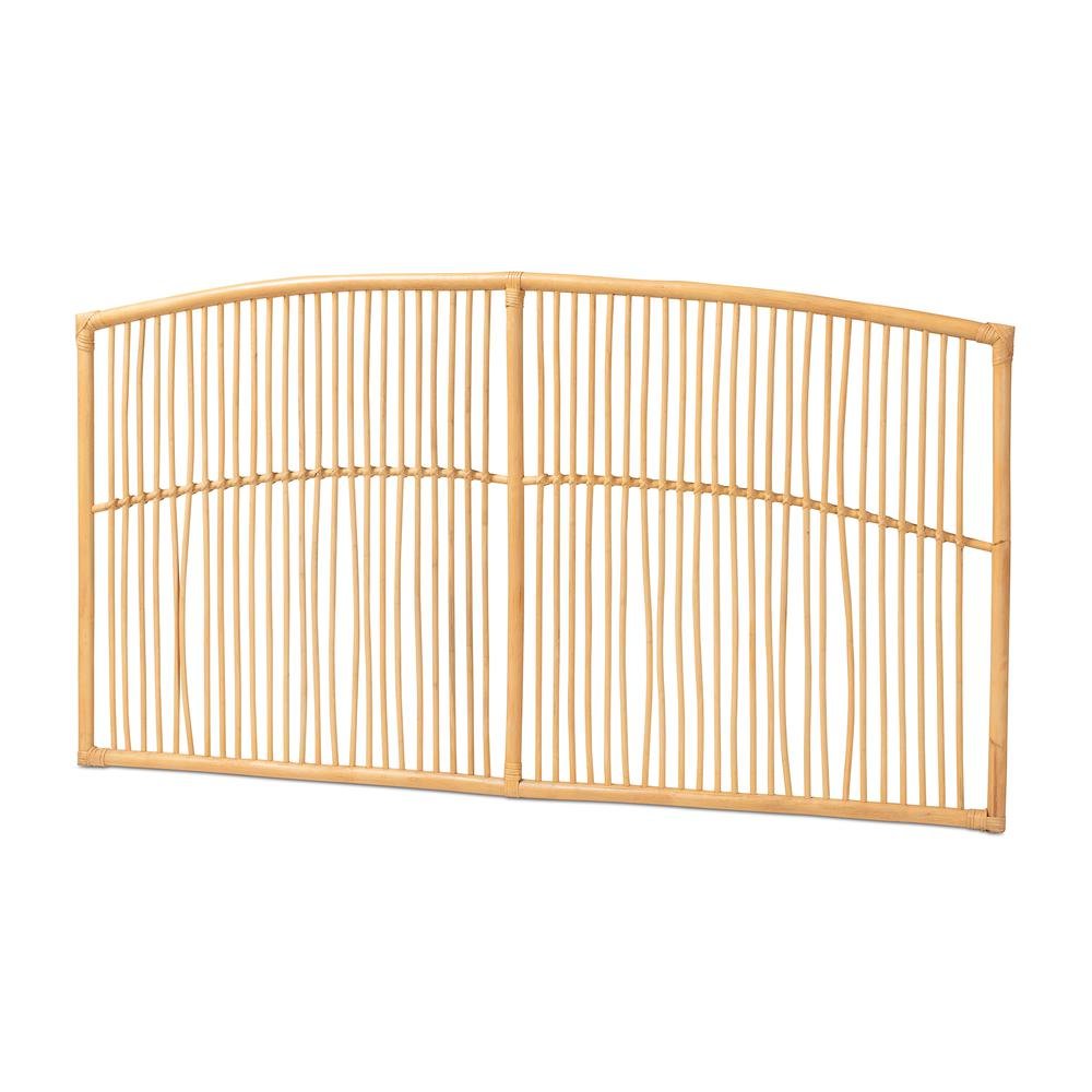 Bohemian Natural Brown Rattan Queen Size Wall-mount Headboard. Picture 8