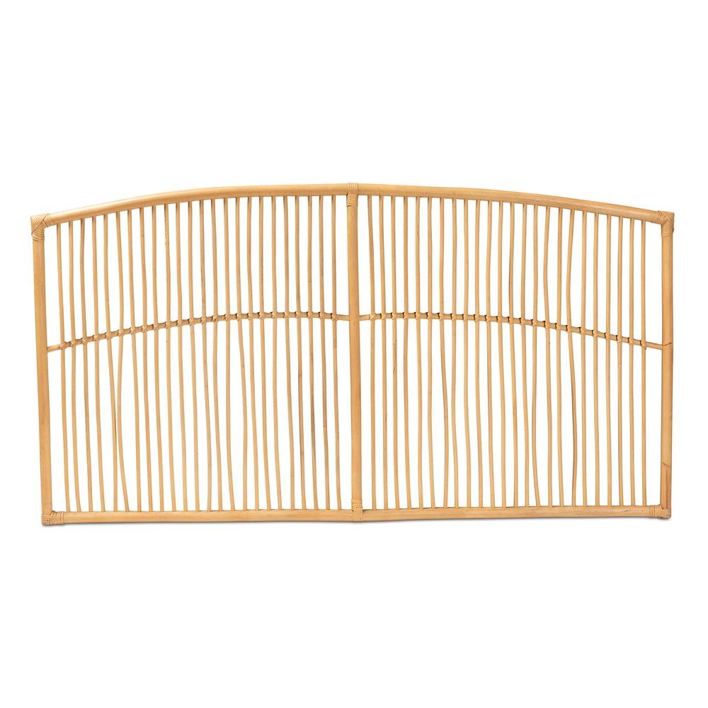 Bohemian Natural Brown Rattan Queen Size Wall-mount Headboard. Picture 9