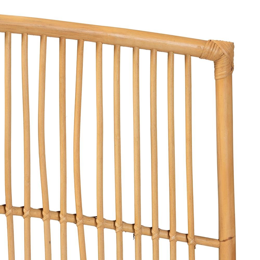 Bohemian Natural Brown Rattan Queen Size Wall-mount Headboard. Picture 10