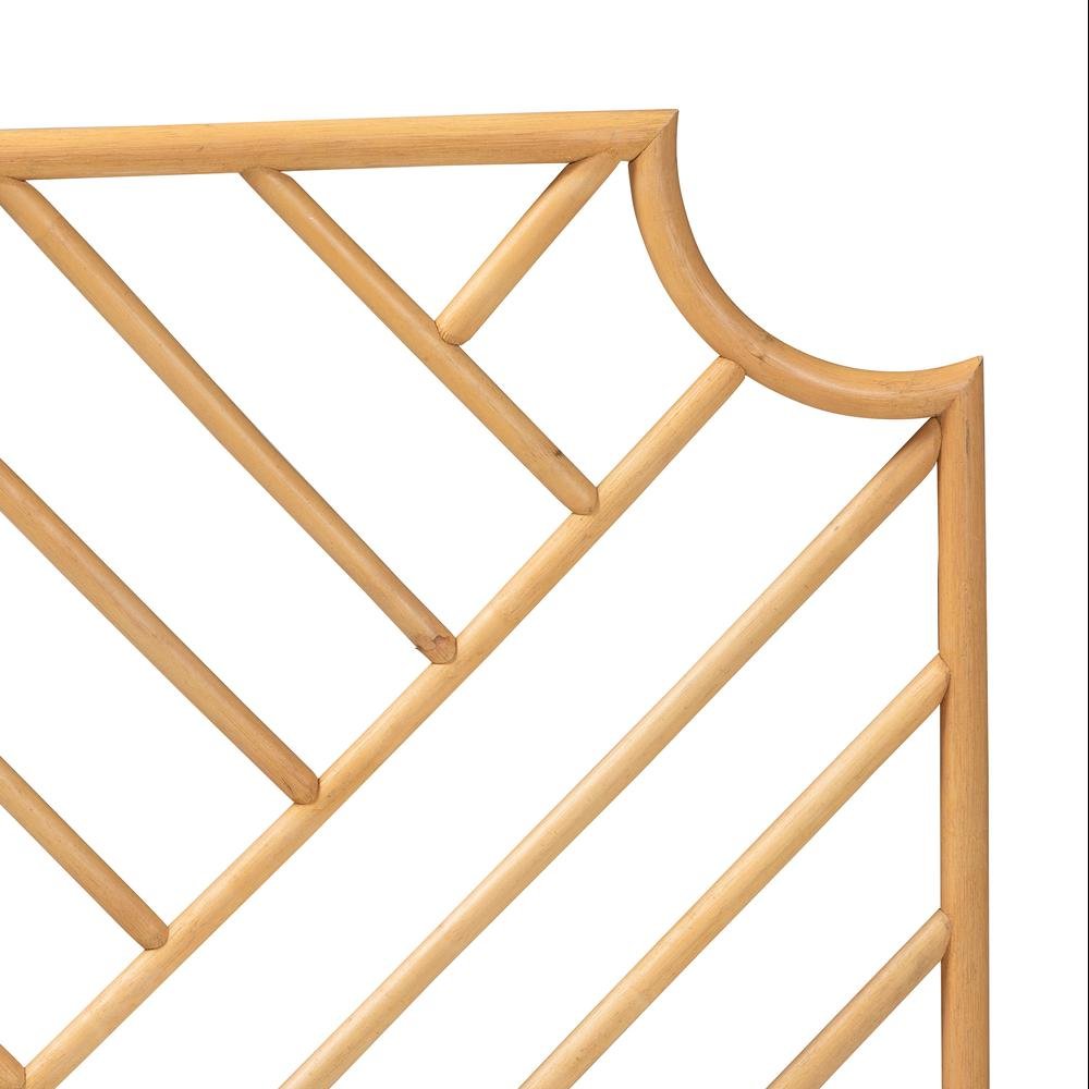 Bohemian Natural Brown Rattan Queen Size Wall-mount Headboard. Picture 10