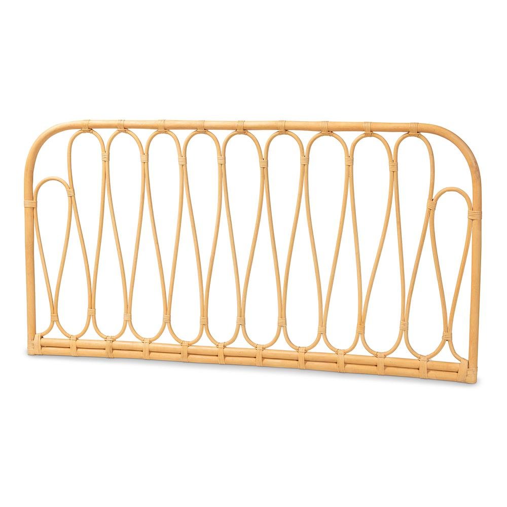Bohemian Natural Brown Rattan Queen Size Wall-mount Headboard. Picture 8