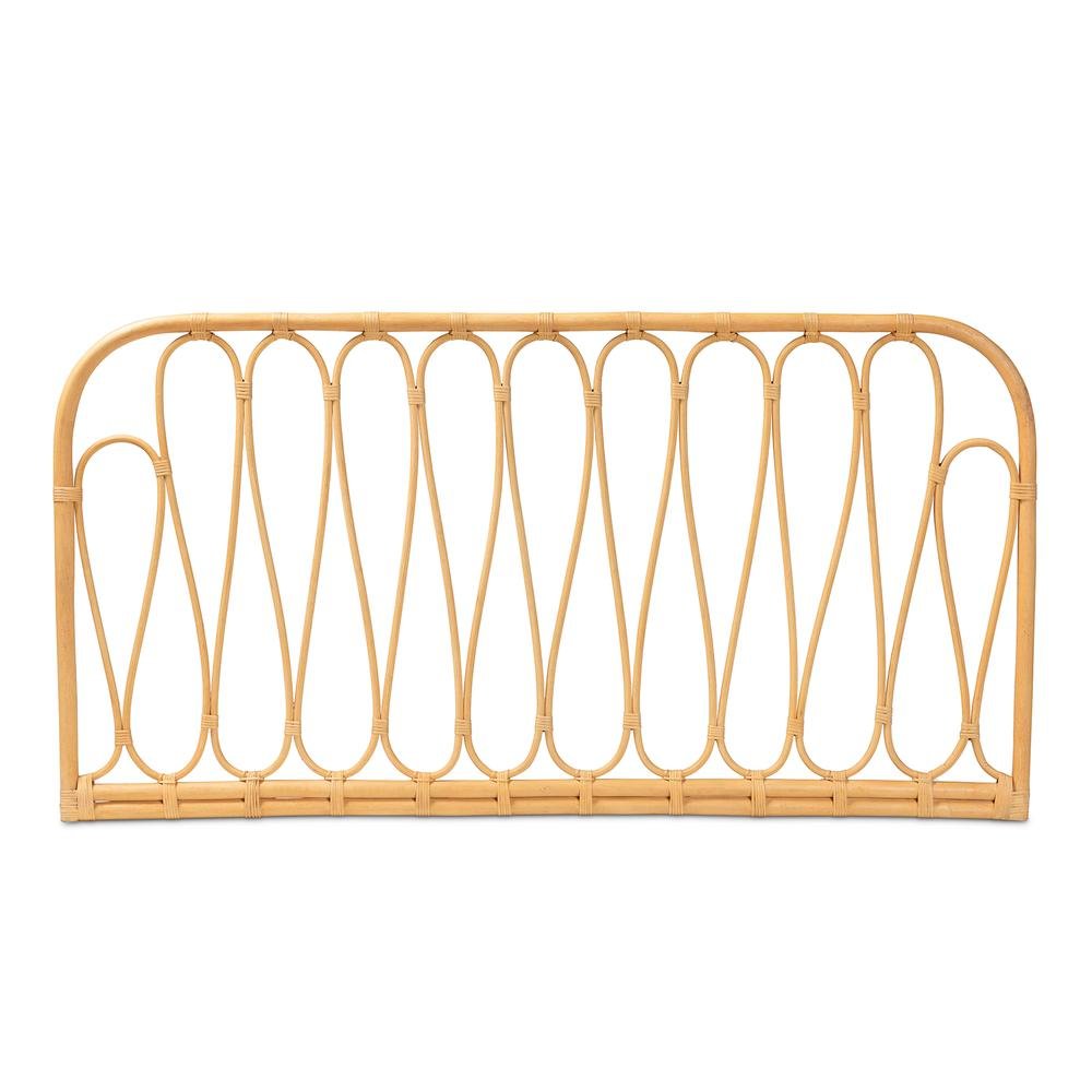 Bohemian Natural Brown Rattan Queen Size Wall-mount Headboard. Picture 9