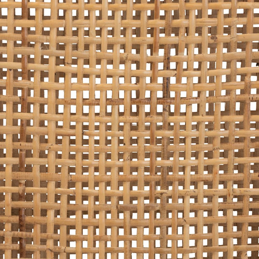 Walnut Brown Mahogany Wood and Natural Rattan 2-Piece Dining Chair Set. Picture 15