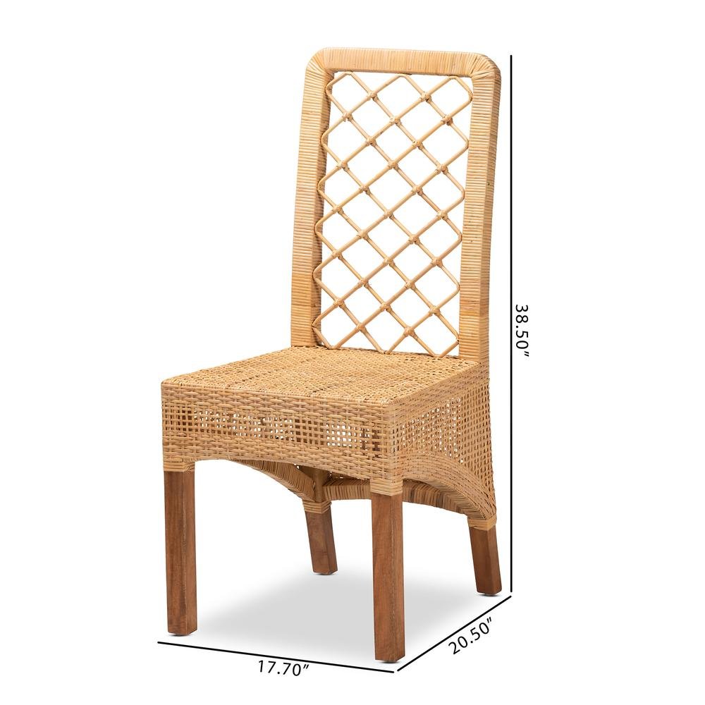 Walnut Brown Mahogany Wood 2-Piece Dining Chair Set. Picture 18