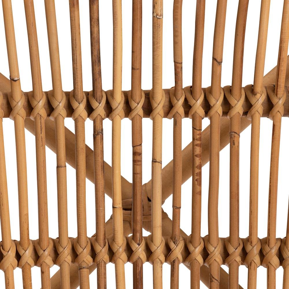 bali & pari Murai Modern Bohemian Natural Brown Rattan Dining Chair. Picture 17
