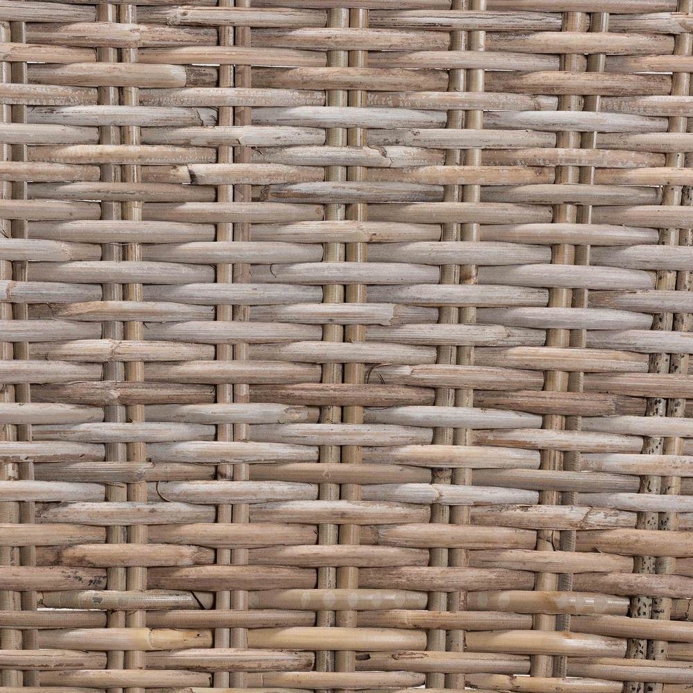 Bohemian Grey Rattan and Natural Brown Finished Wood Dining Chair. Picture 17