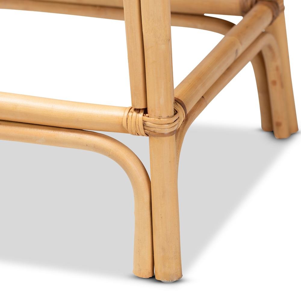 bali & pari Tugera Modern Bohemian Natural Brown Rattan Counter Stool. Picture 16