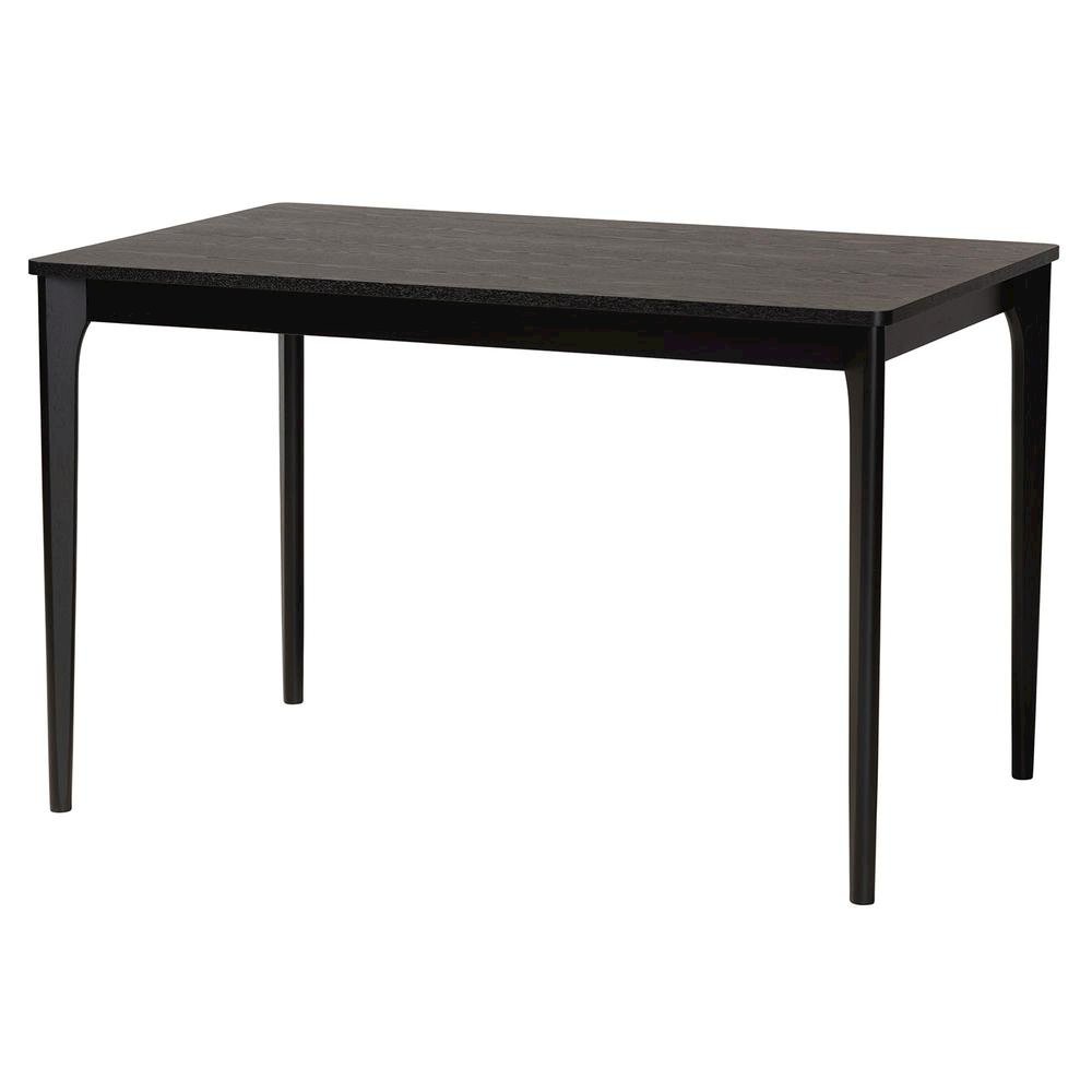 Sabelle Modern Bohemian Black Finished Wood and Rattan 5-Piece Dining Set. Picture 13