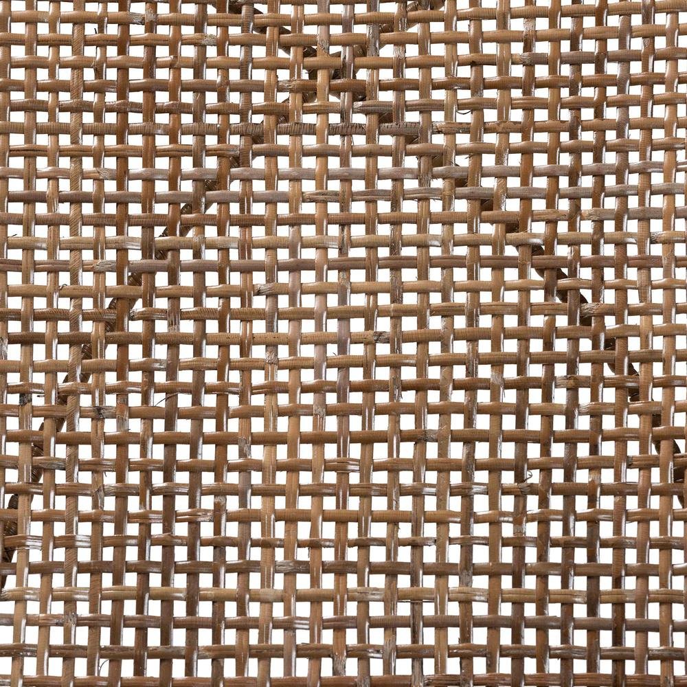 Bohemian Greywashed Rattan and Black Metal 2-Piece Dining Chair Set. Picture 15