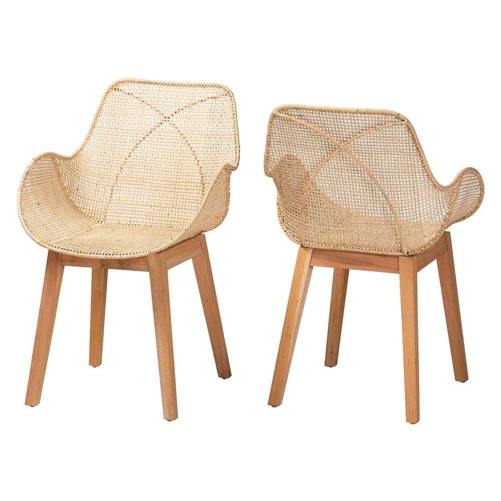 Rattan 2-Piece Dining Chair Set. Picture 10