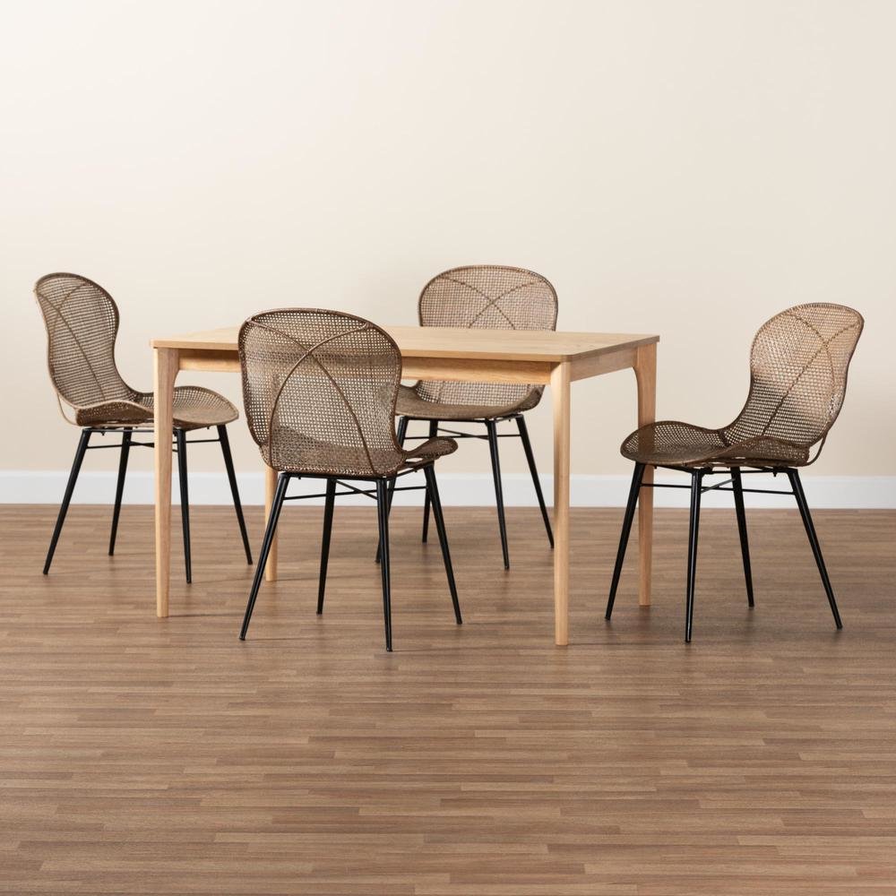 Greywashed Rattan 5-Piece Dining Set. Picture 19