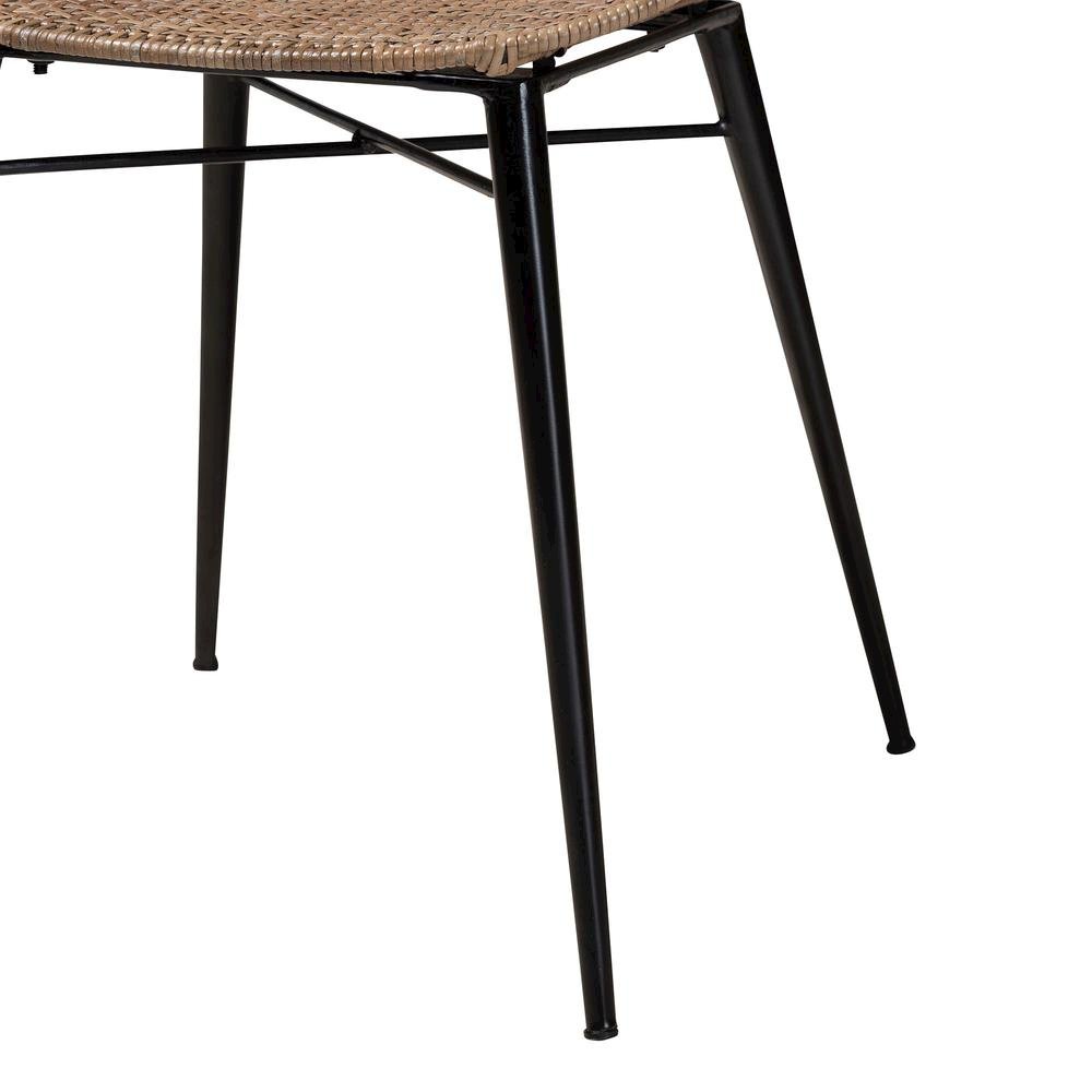 Black Metal 2-Piece Dining Chair Set. Picture 14