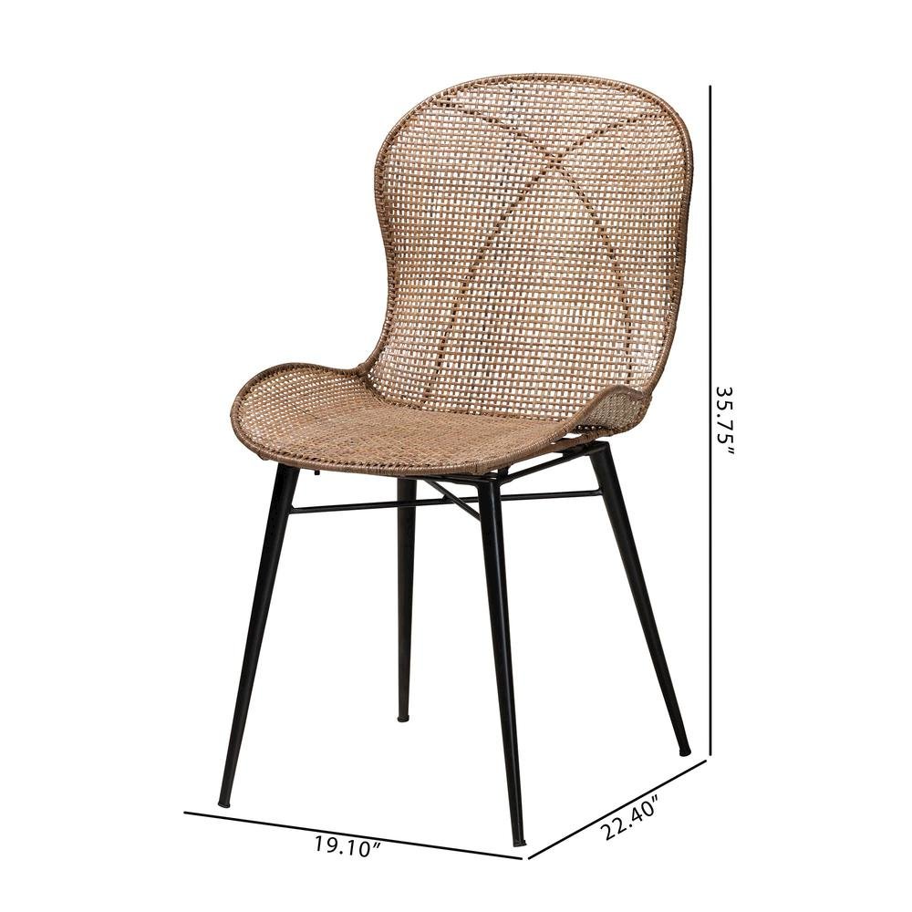 Black Metal 2-Piece Dining Chair Set. Picture 18