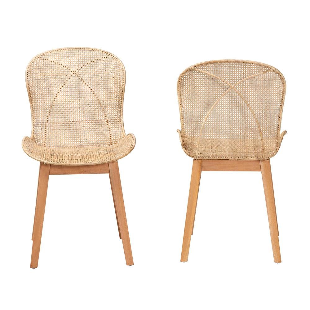 Rattan 2-Piece Dining Chair Set. Picture 11