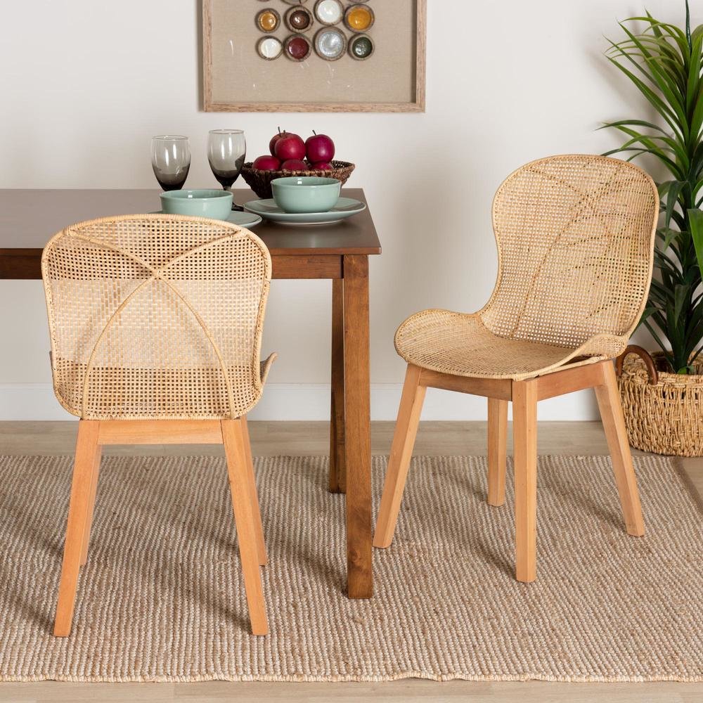 Rattan 2-Piece Dining Chair Set. Picture 16