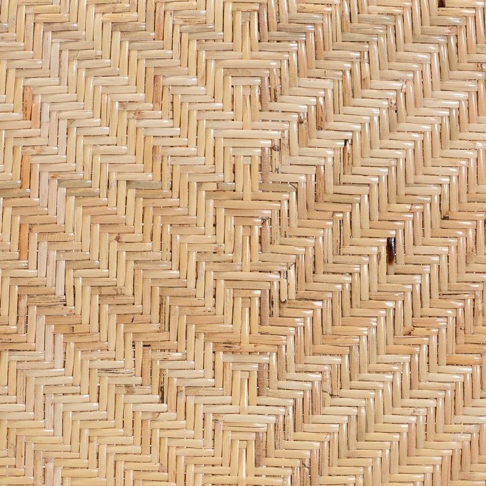 Natural Brown Finished Wood and Rattan Dining Chair. Picture 16