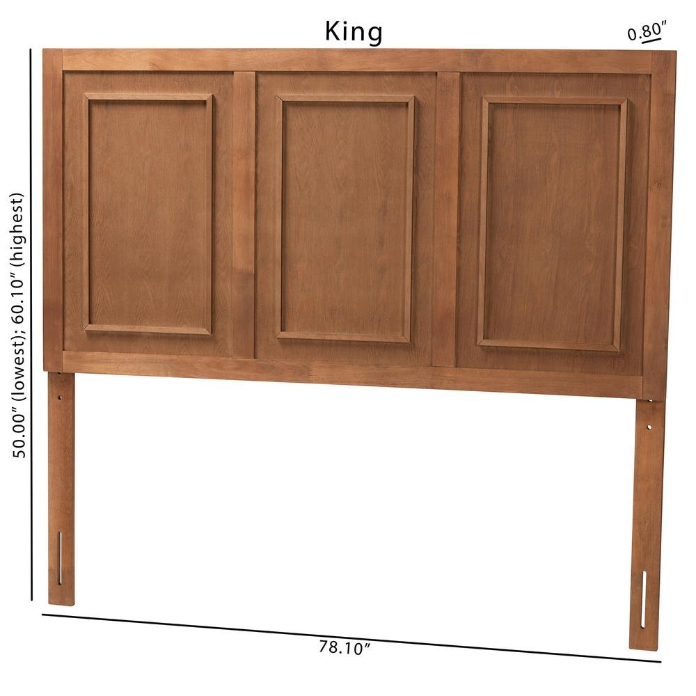Giordano Classic and Traditional Ash Walnut Finished Wood Full Size Headboard. Picture 19