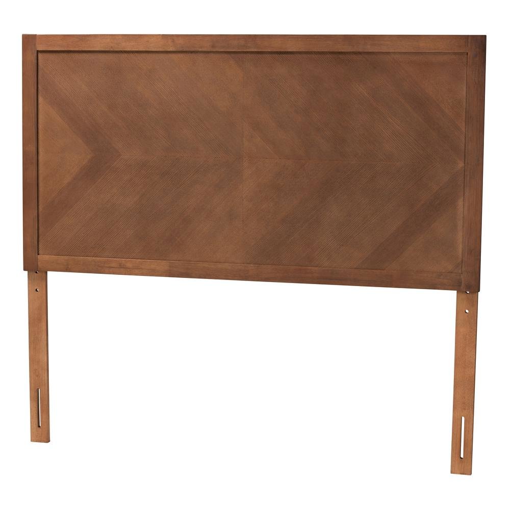 Terrian Classic and Traditional Ash Walnut Finished Wood Queen Size Headboard. Picture 9