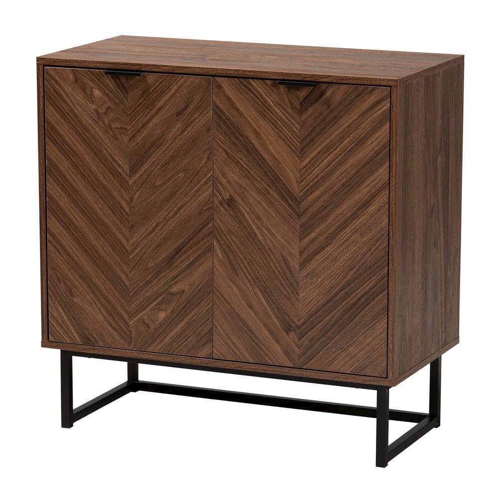 Baxton Studio Sadia Modern Walnut Brown Finished Wood Storage Cabinet. Picture 11