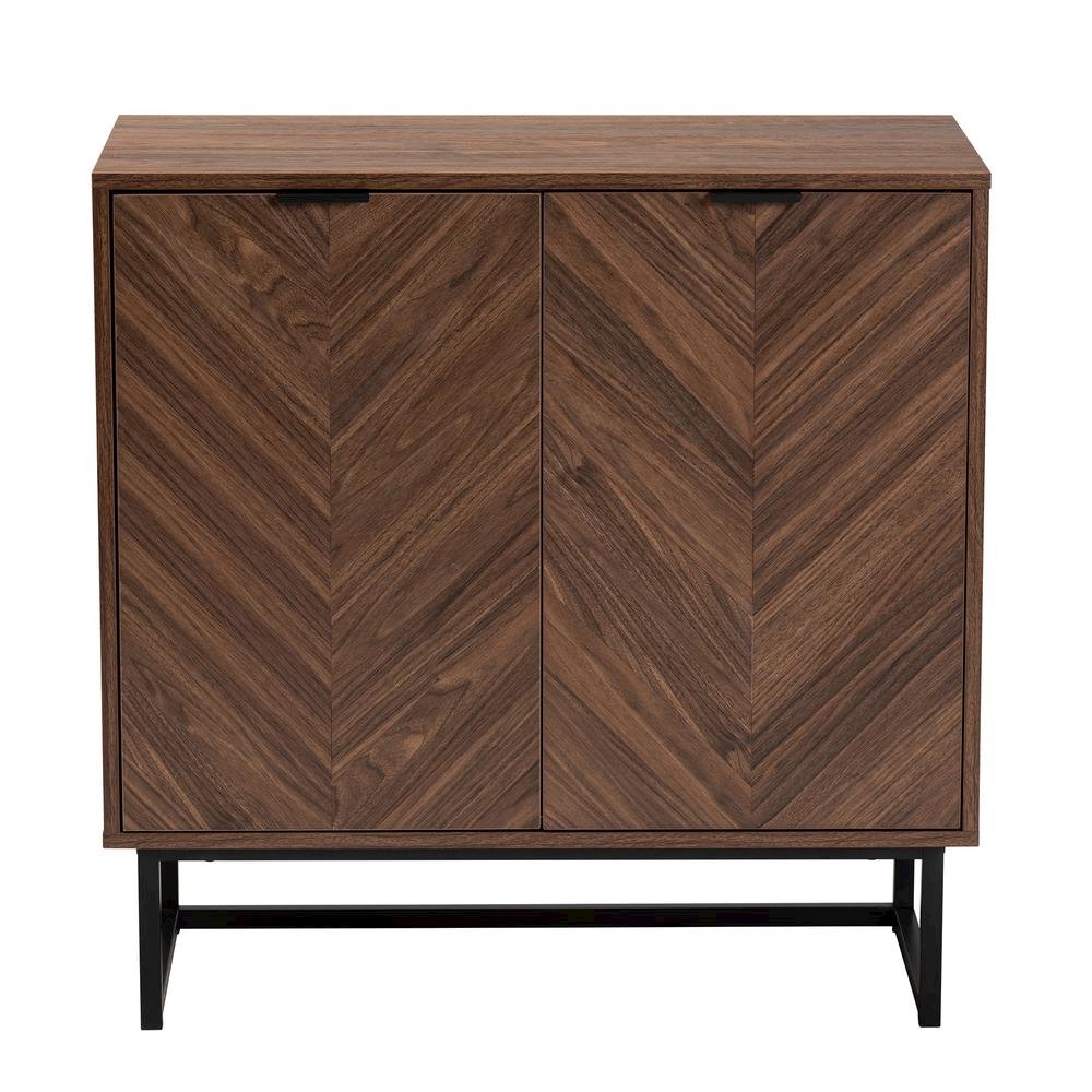 Baxton Studio Sadia Modern Walnut Brown Finished Wood Storage Cabinet. Picture 13