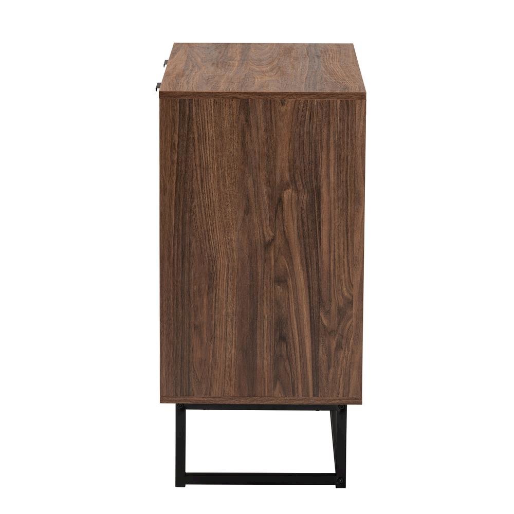 Baxton Studio Sadia Modern Walnut Brown Finished Wood Storage Cabinet. Picture 14