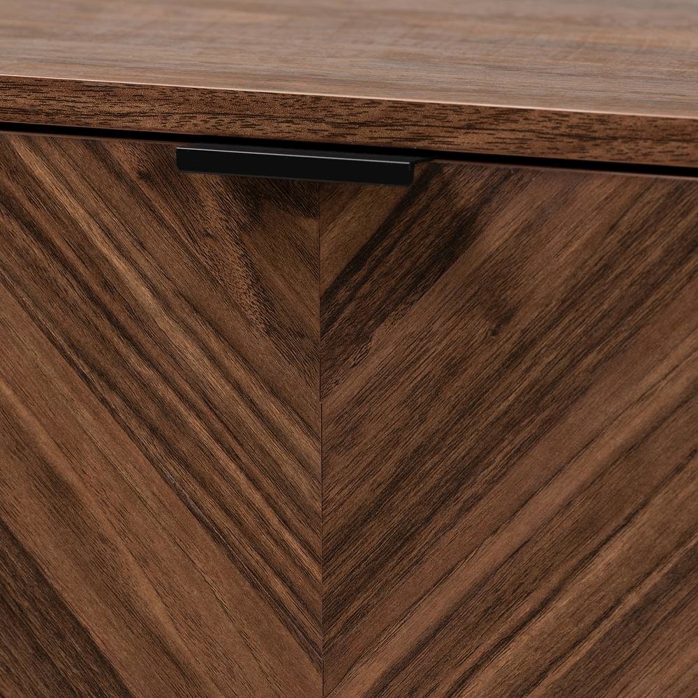 Baxton Studio Sadia Modern Walnut Brown Finished Wood Storage Cabinet. Picture 15
