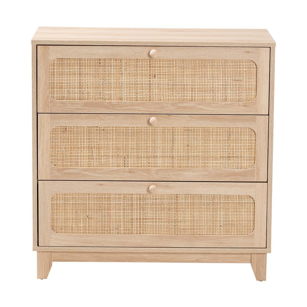Natural Rattan 3-Drawer Storage Cabinet. Picture 13