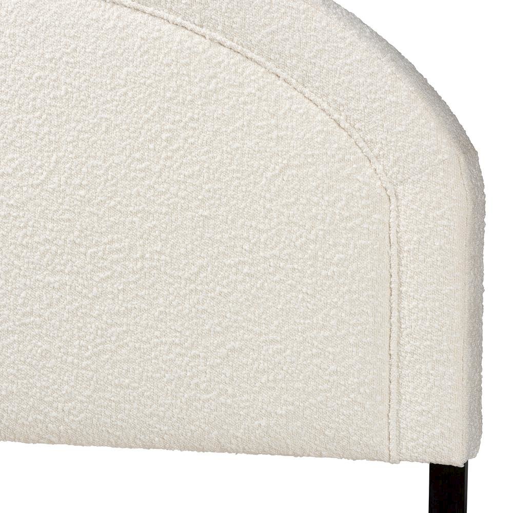 Baxton Studio Fiana Modern Cream Boucle Fabric Queen Size Headboard. Picture 10