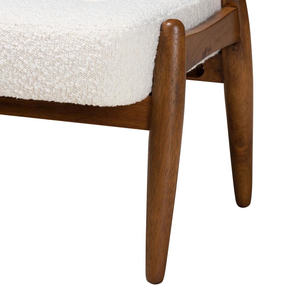 Walnut Brown Finished Rubberwood Ottoman Footstool. Picture 12
