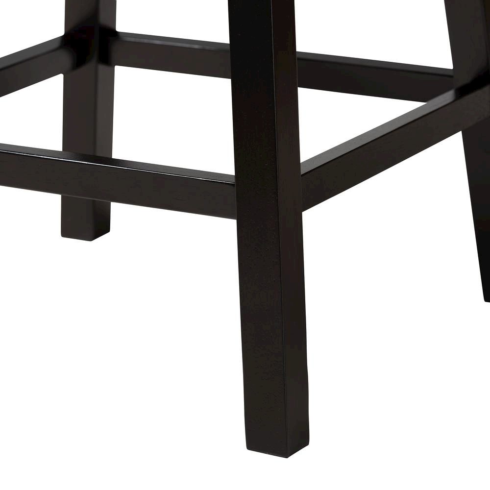 Espresso Brown Finished Wood 2-Piece Swivel Counter Stool Set. Picture 14
